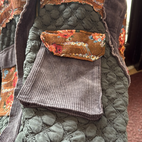 NWT POL patchwork jacket hoodie corduroy- streetwear M M1:L/XL  M2:XL/XXL *READ - Picture 13 of 17